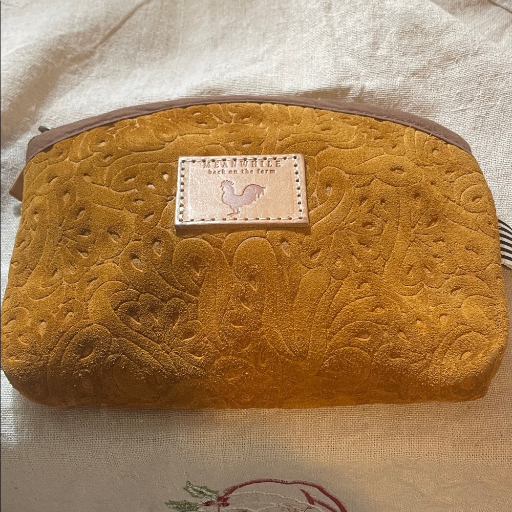 Yellow Embossed Clutch
